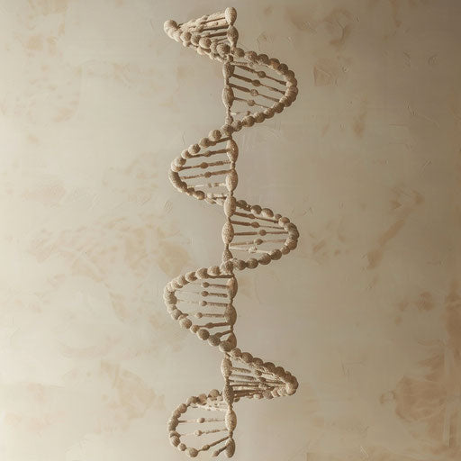 DNA clipart in photo realistic quality on flat beige background