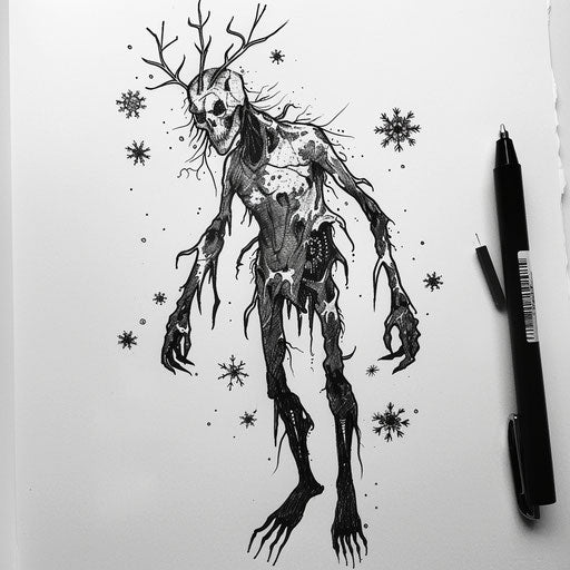 Bold and colorful tattoo sketch in a flat style of a broken chain, representing liberation and freedom