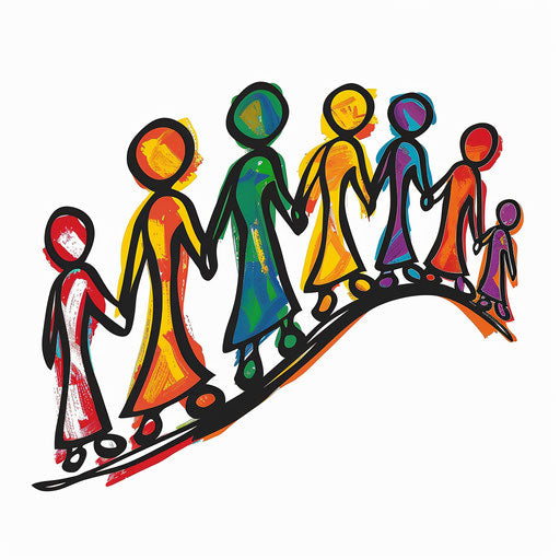 Chain of paper dolls, symbolizing family unity – IMAGELLA