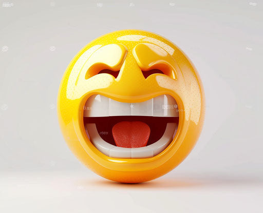Shouting emoji, white background, Pixar style, high resolution, quality, detail, contrast 31:25