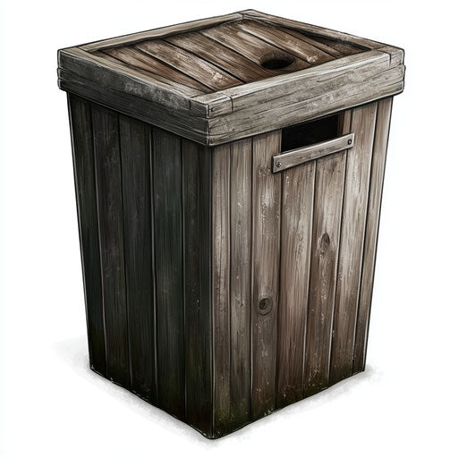 Realistic clipart of a compost bin, high resolution, isolated