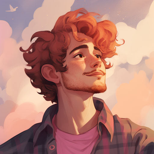 Kayleigh's boyfriend, a man, in a soft and dreamy style