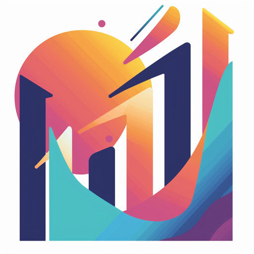 Growth and success with rising arrows or bar graphs