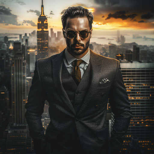 Determined business man facing challenging times