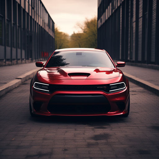 Front view of a Dodge Charger Hellcat