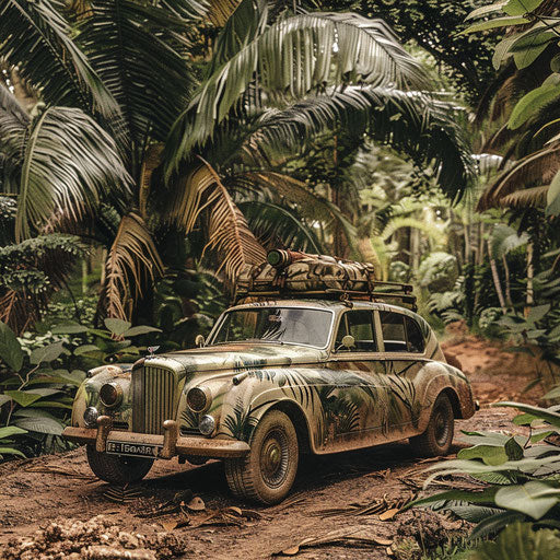 1954 Bentley R Type Continental on safari in lush jungle