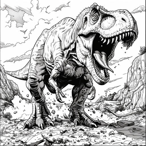 Affordable T Rex Coloring Page for All Ages