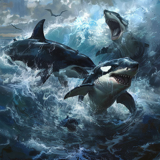 Prehistoric Ocean: Colossal Orcas and Megalodons
