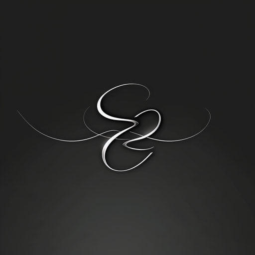 Elegant and smart logo with sleek, cursive fonts on black background
