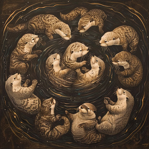 Harmony Circle: Otters Float Together