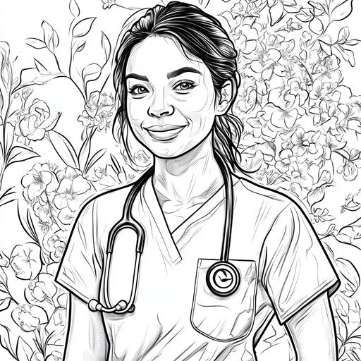 Printable Nurse Coloring Pages Designs