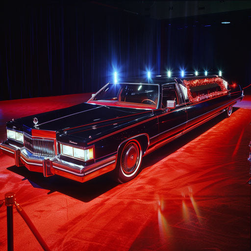 Luxury customized limousine, plush interiors and mini-bar