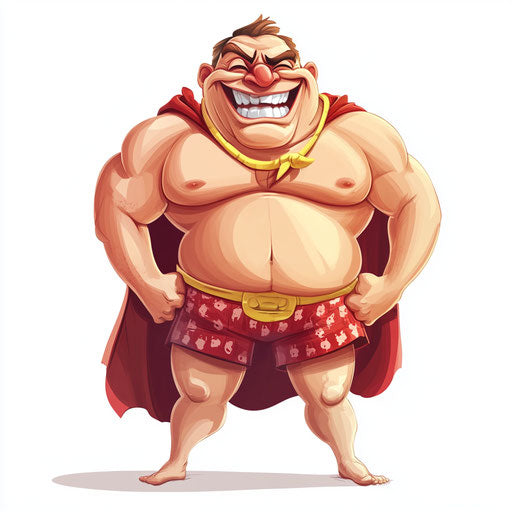 Humorous vacation caricature clipart with human characteristics