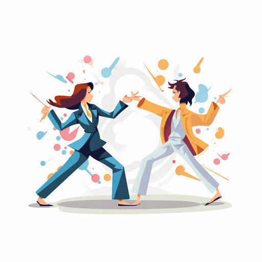 Minimalist illustration on white background