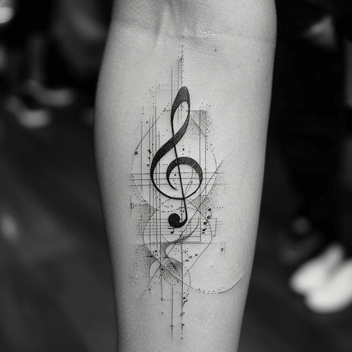 A music note tattoo