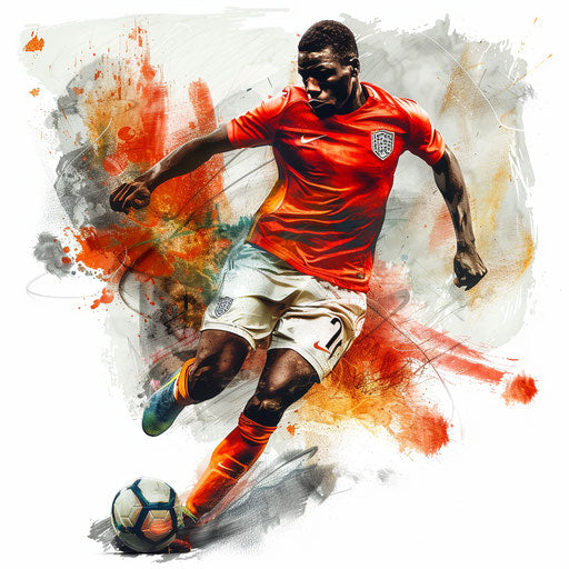 Soccer player clipart in a realistic style