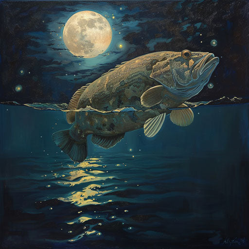 The elusive Warsaw grouper under the moonlight