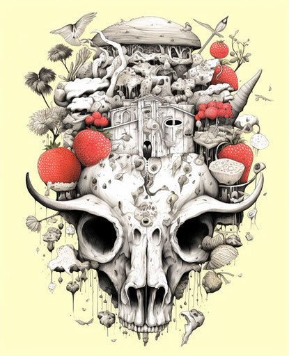 Love of animals in a detailed linework style