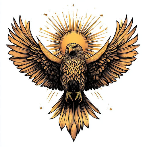 Vibrant Eagle Chest Tattoo Tattoo Design Pack