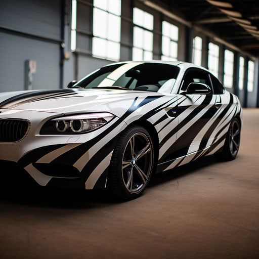 Custom Decals on Classic BMW Car