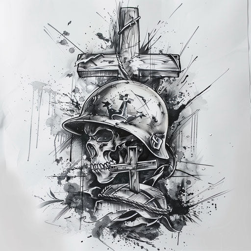 Fantastical Navy Tattoo Outlines