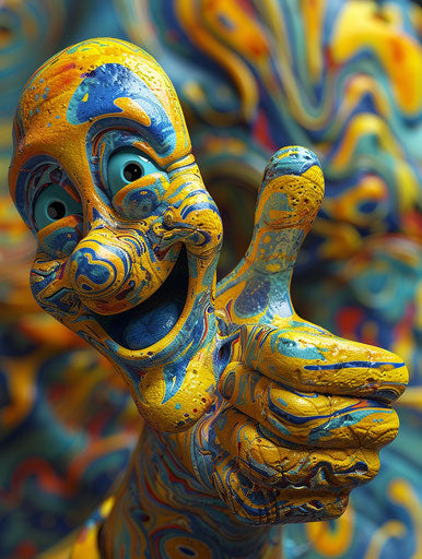 Animated expression in cybermysticpunk style