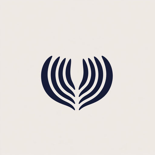 Minimalist DJ logo with unique abstract speaker shape and modern typography