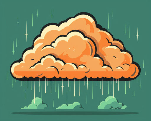Rainy weather cloud vector illustration design