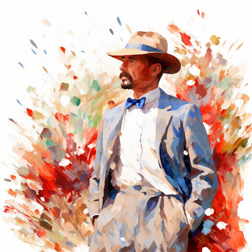 Clipart in the Impressionistic Art style, on white background