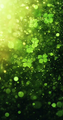 Leaf clover, blurry background, mobile wallpaper, green theme