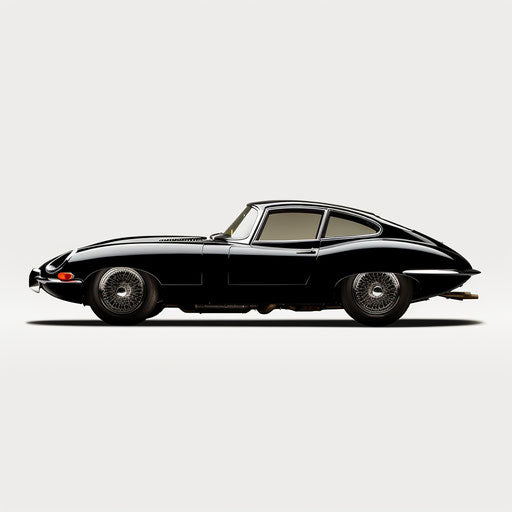 jaguar e type car Sideview