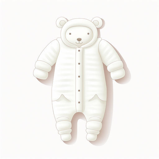 Minimalist onesie illustration, on white background