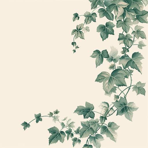 Realistic ivy clipart on cream background