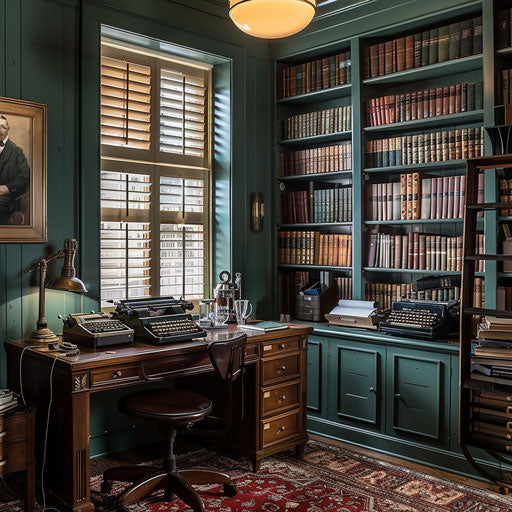 Vintage-themed home office