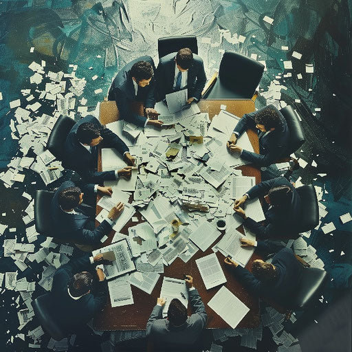 Intense financial crisis management scene