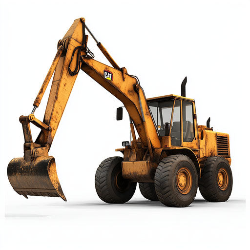 Photo realistic clipart of a Backhoe, high resolution