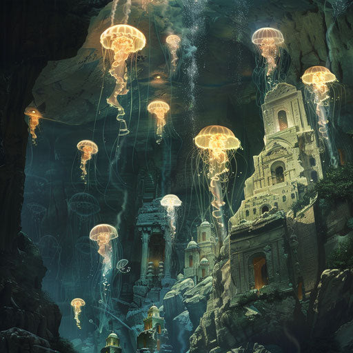 The mysterious cave and the glowing jellyfish