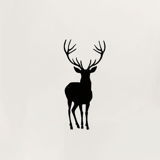 Minimalist deer silhouette tattoo design