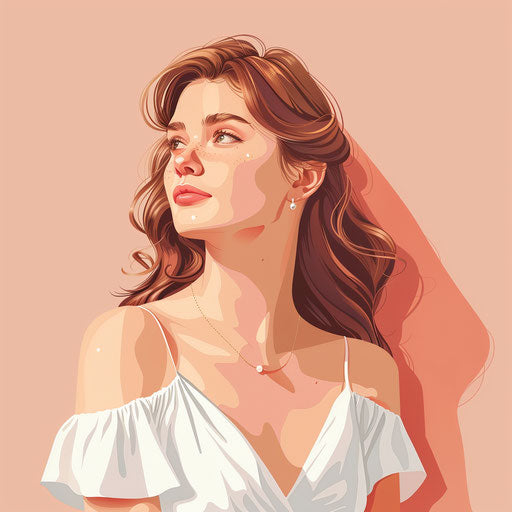 Realistic History Illustration on Pastel Peach Background