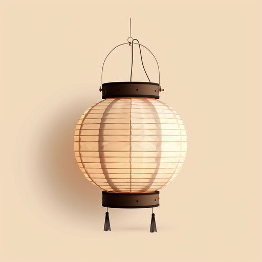 Elegant lantern on neutral cream background