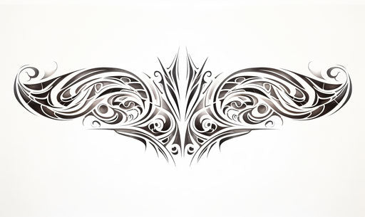 Tribal tattoo design on white background