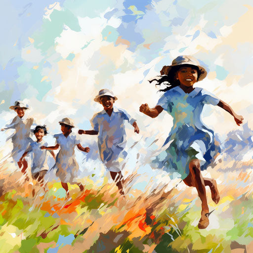 Recess clipart in the style of Impressionistic Art, on a white background