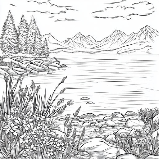Landscape Coloring Pages For Adults Art to Color