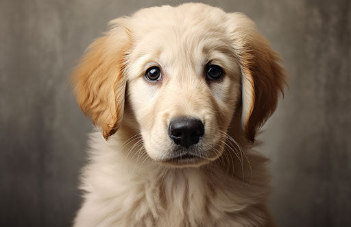 Golden retriever puppy gazing at the camera