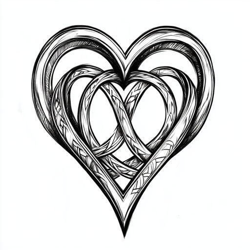 Heart tattoo with Celtic knot on hand