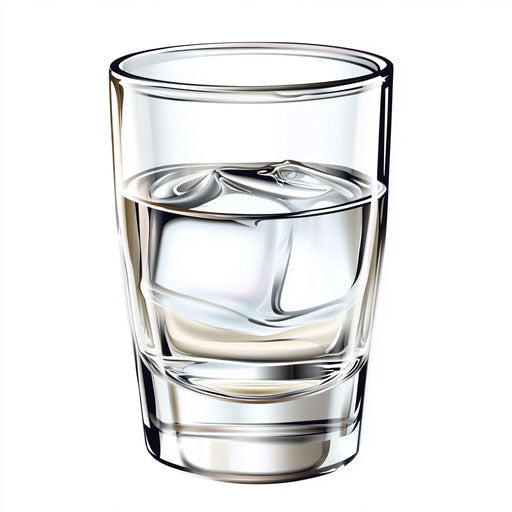 Realistic clipart of a vodka, high resolution, isolated