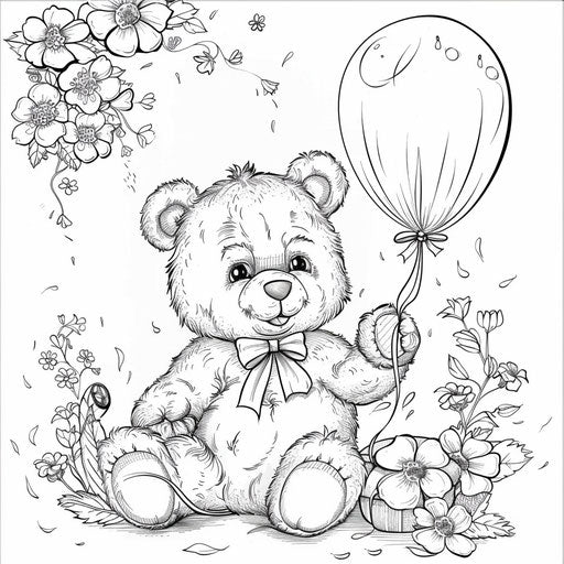 Teddy bear with a balloon