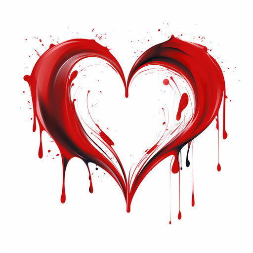 Minimalist heart illustration on white background