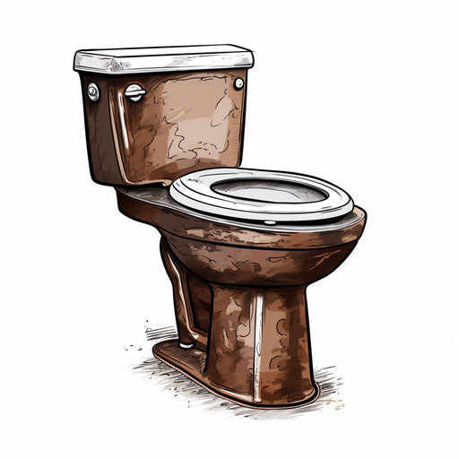 Chiaroscuro Art toilet clip art on white background
