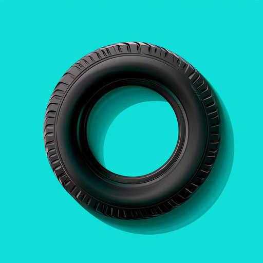 Realistic rubber illustration on flat turquoise background